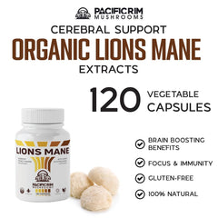 Organic certification badge signals purity and quality.