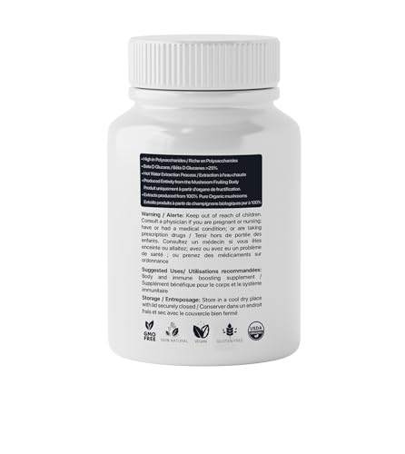 Pacific Rim Mushrooms turkey tail capsules closeup shows convenient daily capsules for on-the-go wellness.