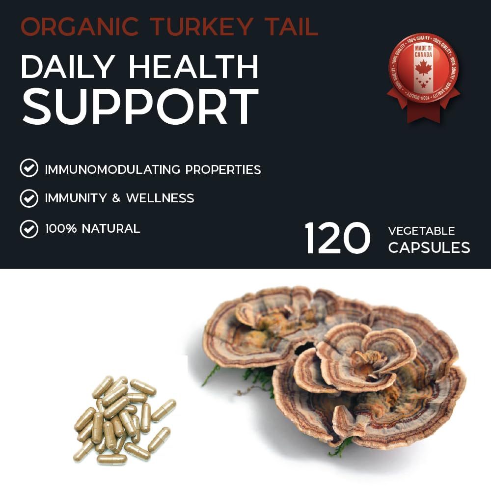 Pacific Rim Mushrooms bottle with green certified organic icon signals quality and purity.
