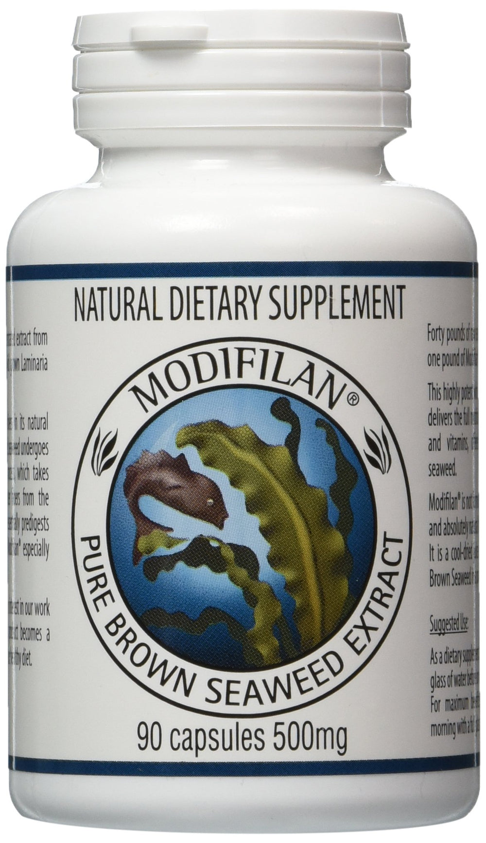 Pacific Standard Modifilan bottle, close-up view, 3-pack packaging for daily use.