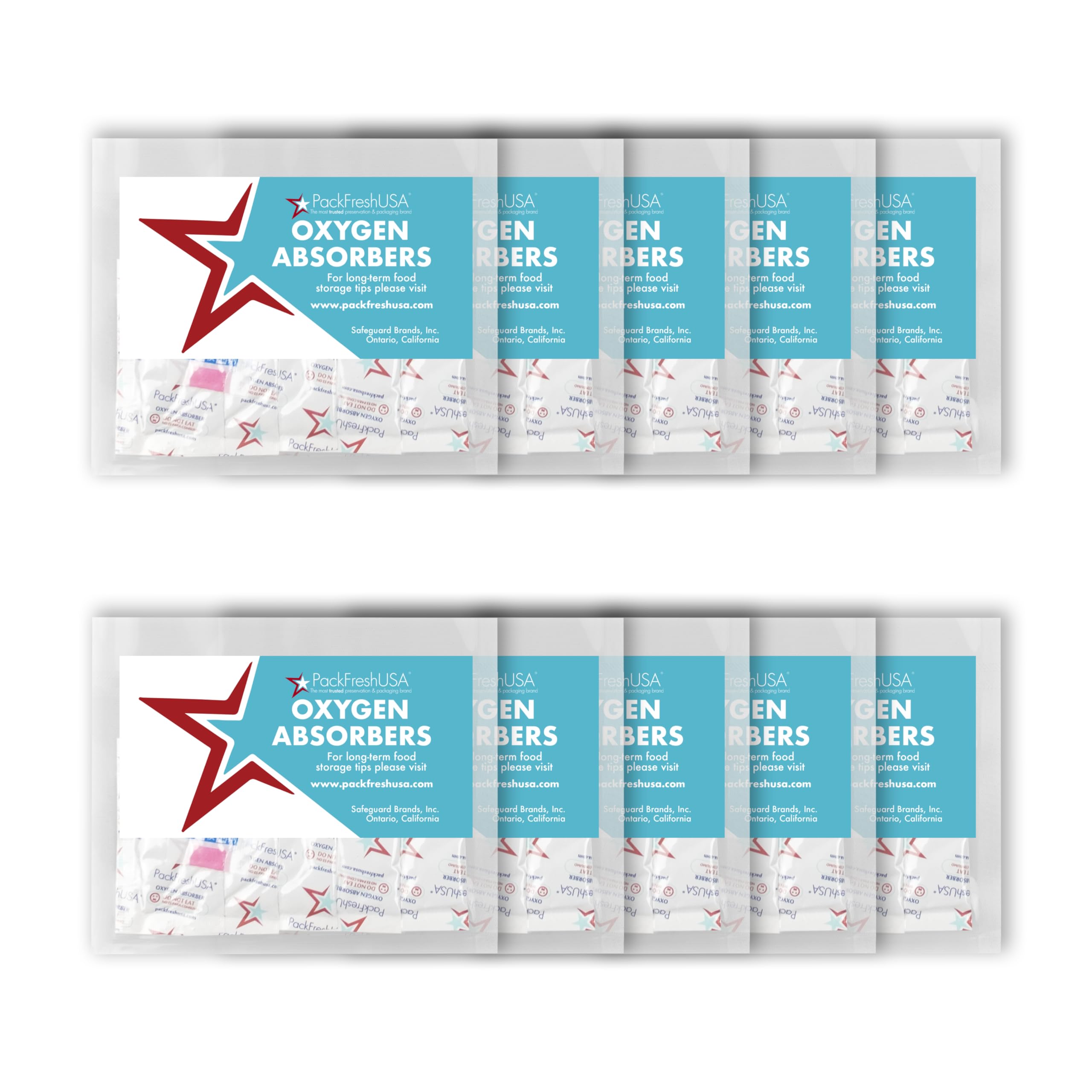 PackFreshUSA 100cc oxygen absorber compartment pack preserves dry foods for longer.