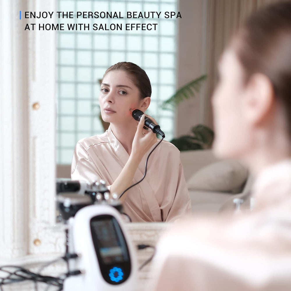 PAIM NRE massager used on belly for soothing self-care moments