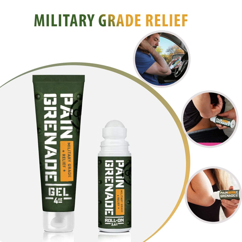 Pain Grenade roll-on leaves non-sticky, quick-drying residue for daily wear.