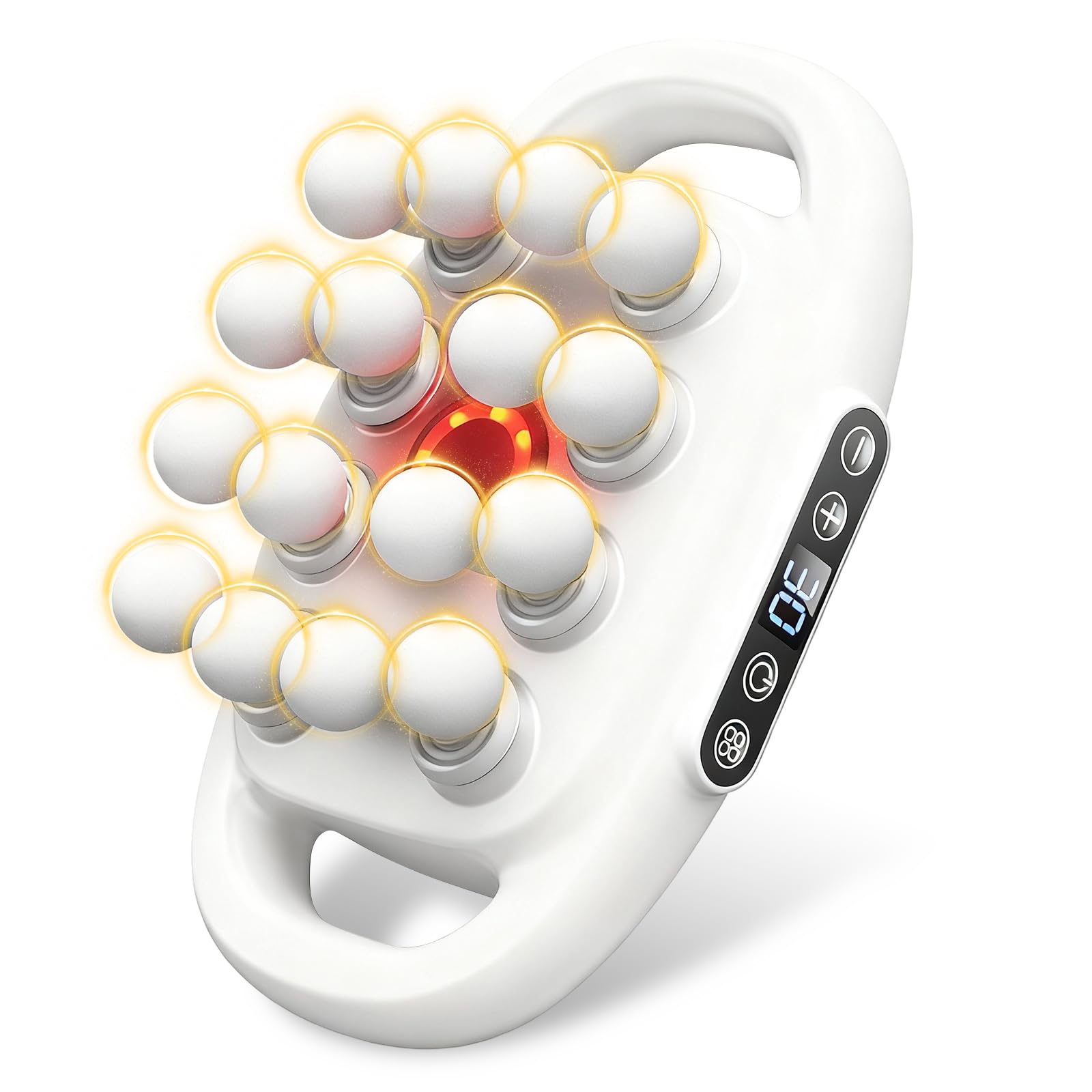 PakaLife 16-Drive 8-Head Massage Gun front view highlighting deep tissue work
