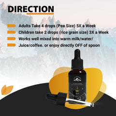 PakShilajit drops poured for easy daily use