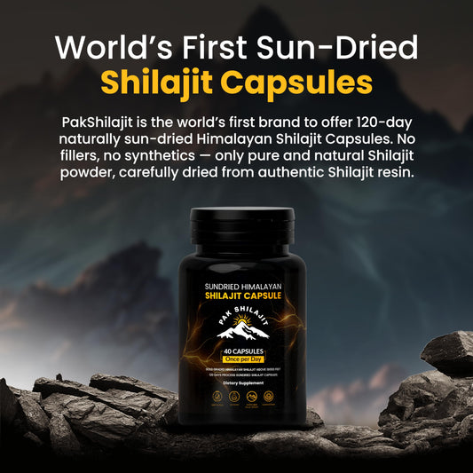 PakShilajit gold-grade Himalayan resin close-up shows rich mineral profile