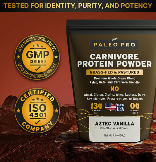 Paleo Pro Carnivore Complete Aztec Vanilla cup ready for on-the-go keto meals