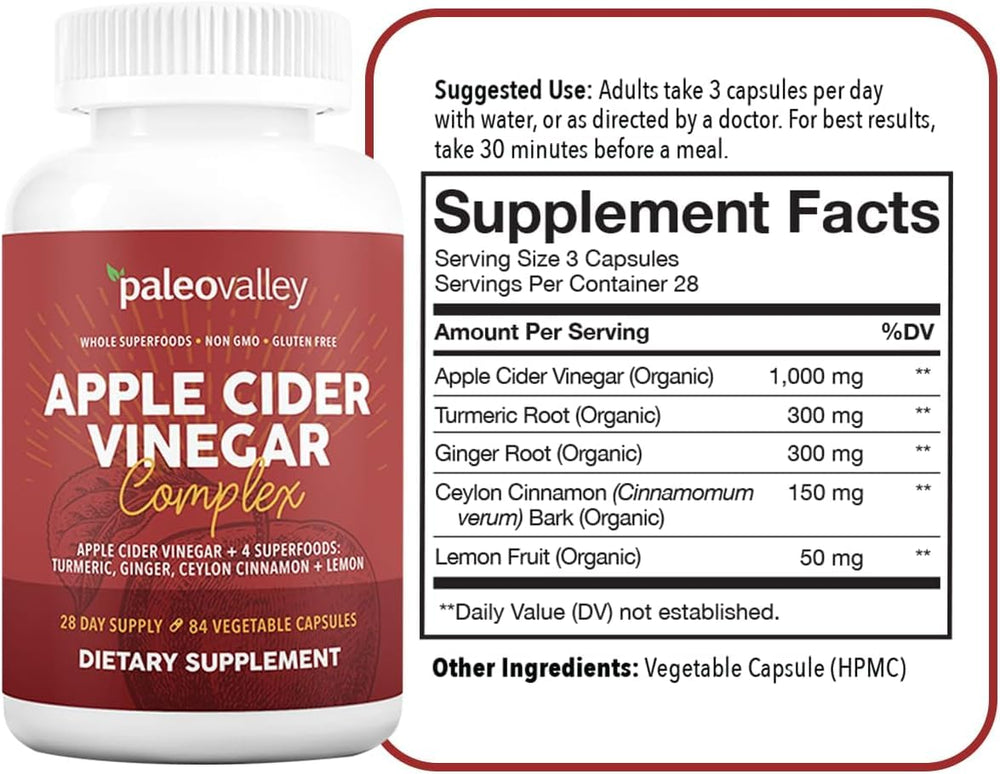Paleovalley ACV Complex capsules—convenient daily dose for on-the-go use