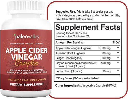 Paleovalley ACV Complex capsules—convenient daily dose for on-the-go use