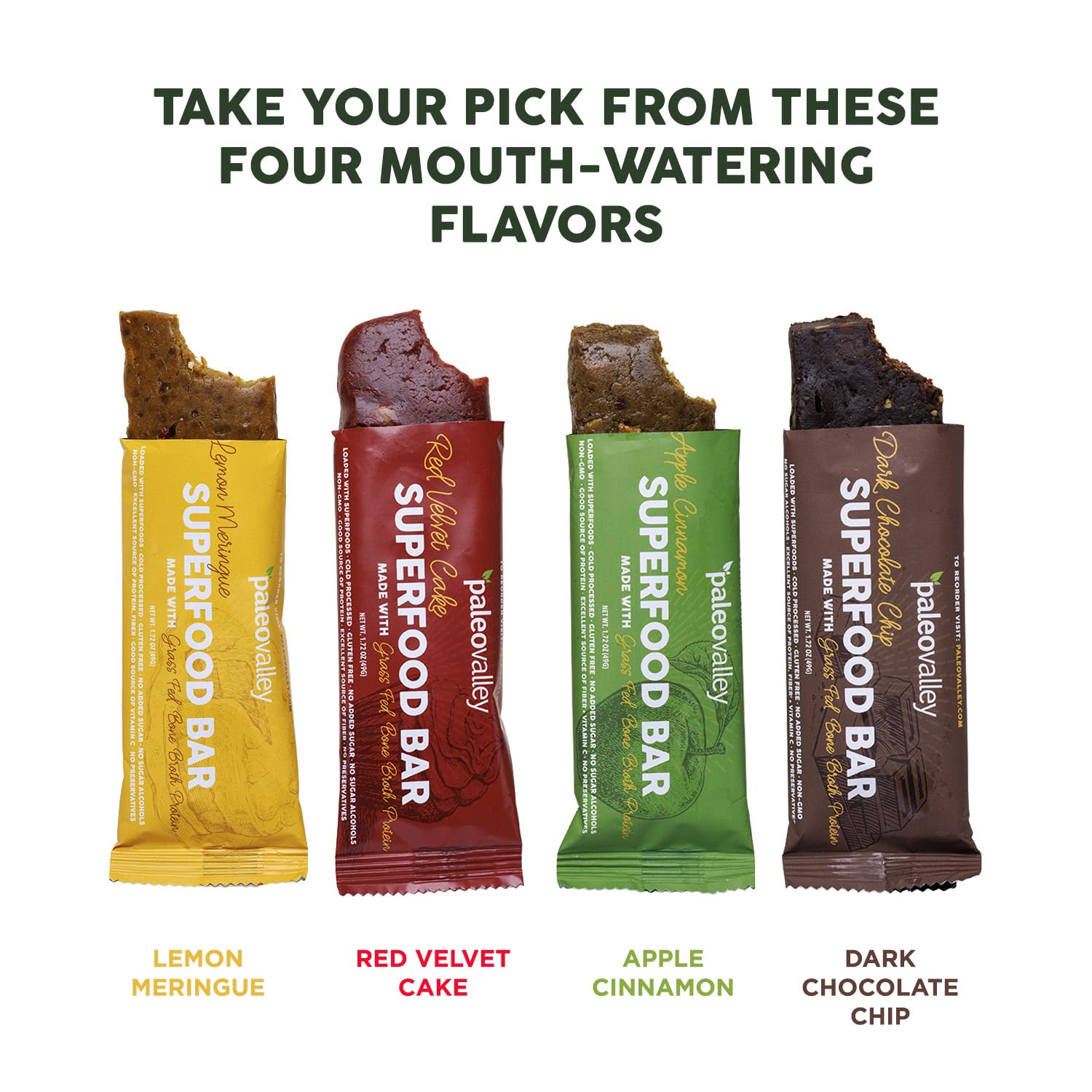 Paleovalley Apple Cinnamon Bars nutrition panel, shows 9g protein per bar.