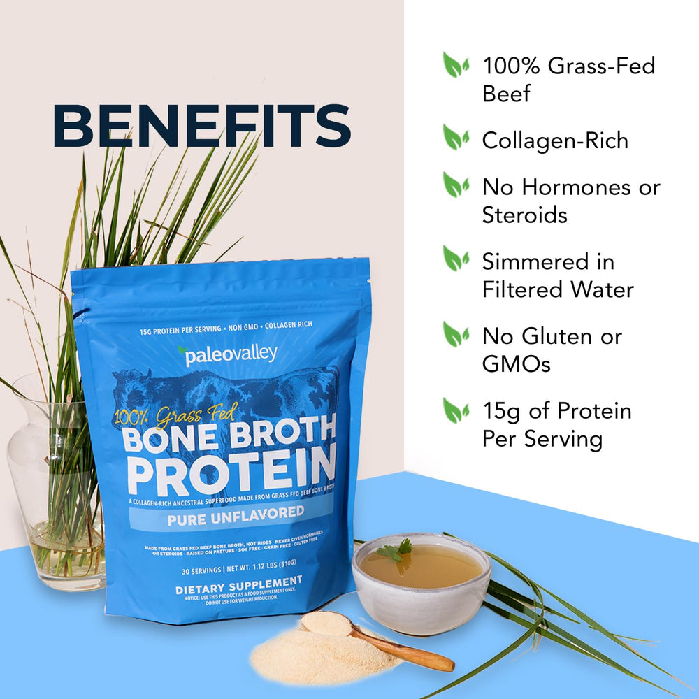 Paleovalley Bone Broth Powder in a smoothie shows versatile, mild flavor for recipes