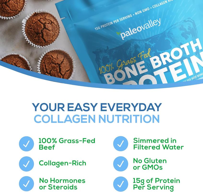 Paleovalley mixing bone broth powder in water for easy use