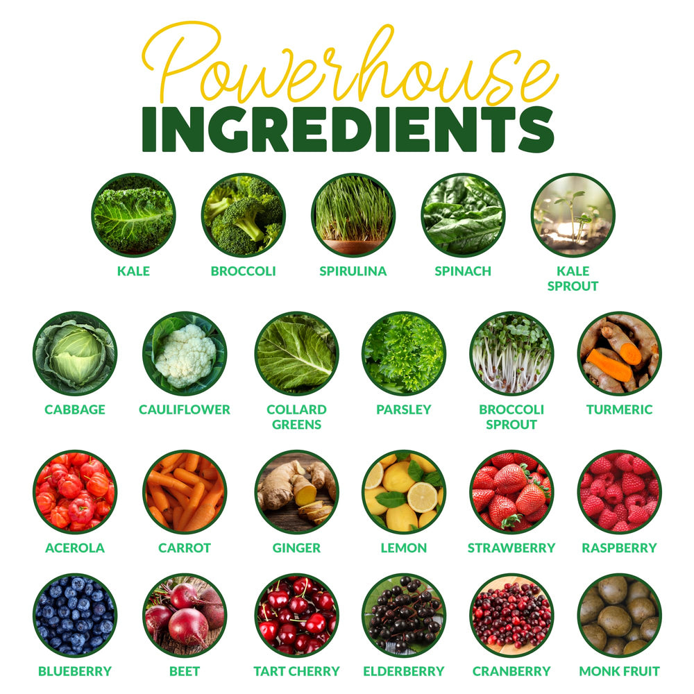 Paleovalley Organic Supergreens dish-counter setup emphasizes pantry-ready convenience.
