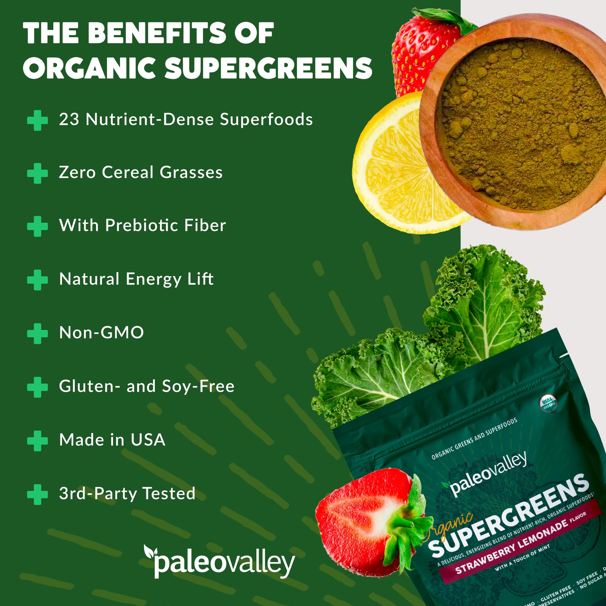 Paleovalley Organic Supergreens happy-kid-straw suggests family-friendly, enjoyable greens routine.
