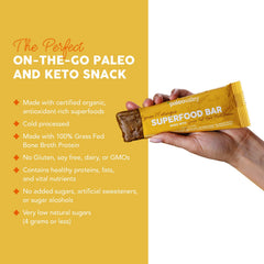 Paleovalley bars ingredients display with kale, broccoli, turmeric and greens