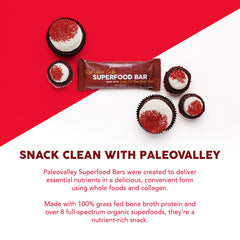 Paleovalley Red Velvet on-the-go bar in bag for portable energy.