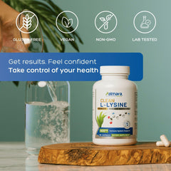Palmara Health Clean L-Lysine 600mg capsules inside bottle suitable for daily routines.