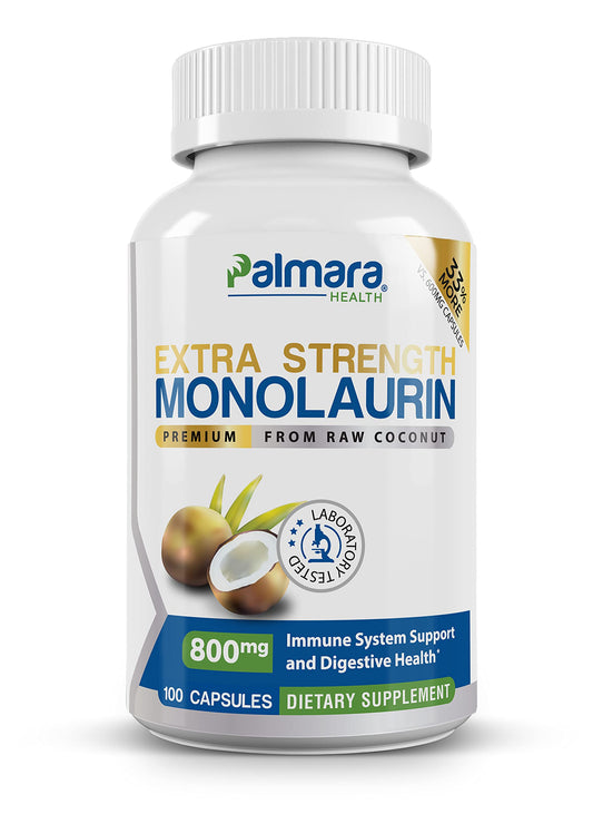 Palmara Health Extra Strength Monolaurin bottle front view for daily wellness