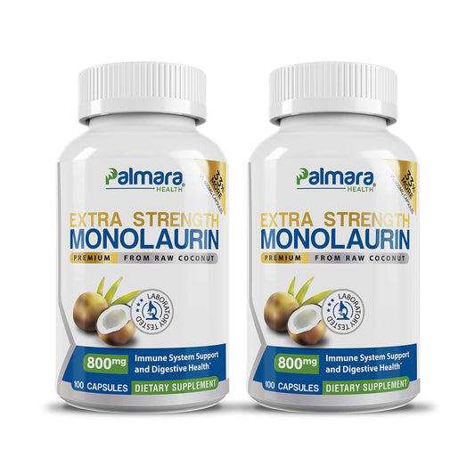 Palmara Health Monolaurin 800mg capsule ready for daily use.