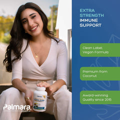 Palmara Health Monolaurin clean-label bottle highlights pure ingredients.