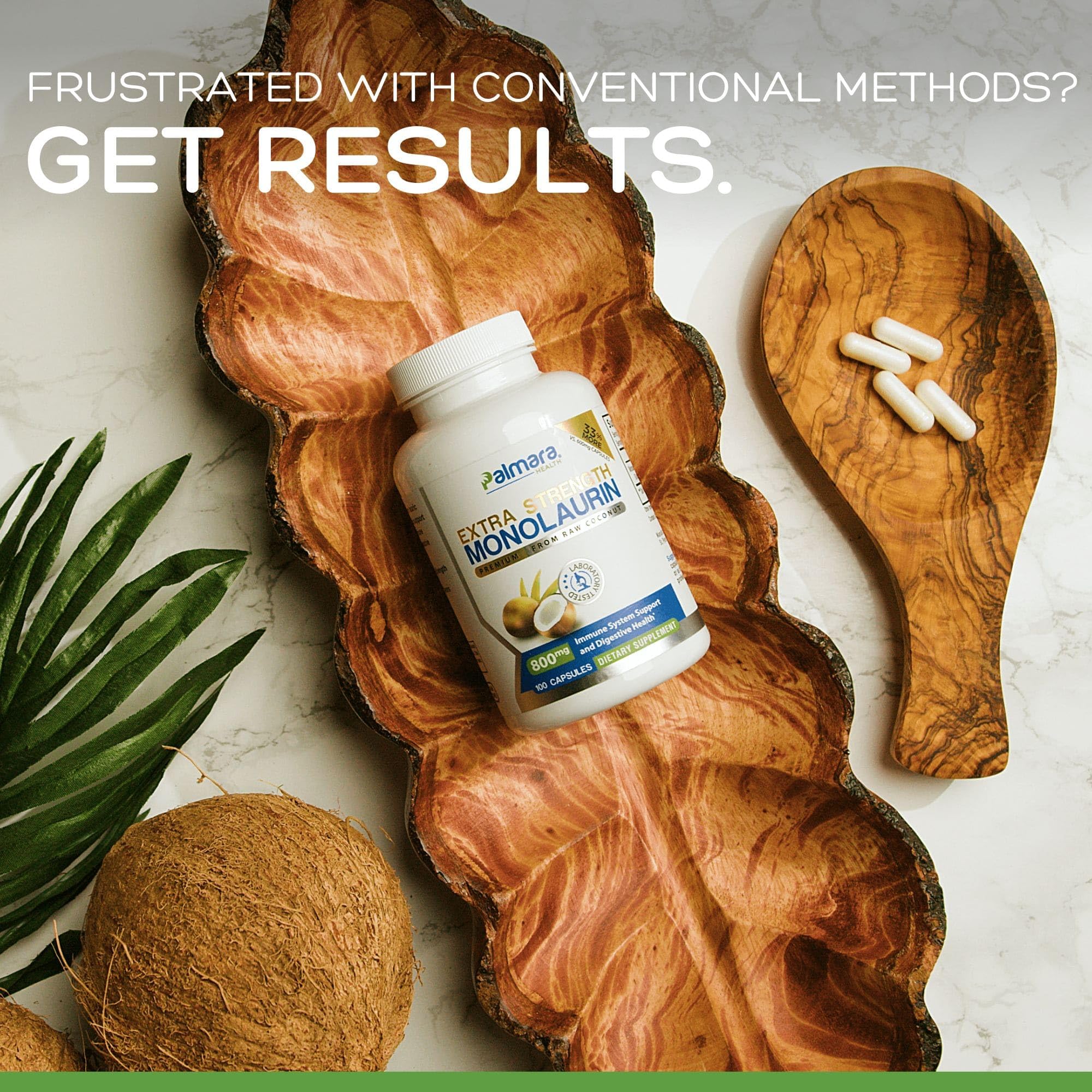 Palmara Health Monolaurin vegan non-GMO label emphasizes purity.