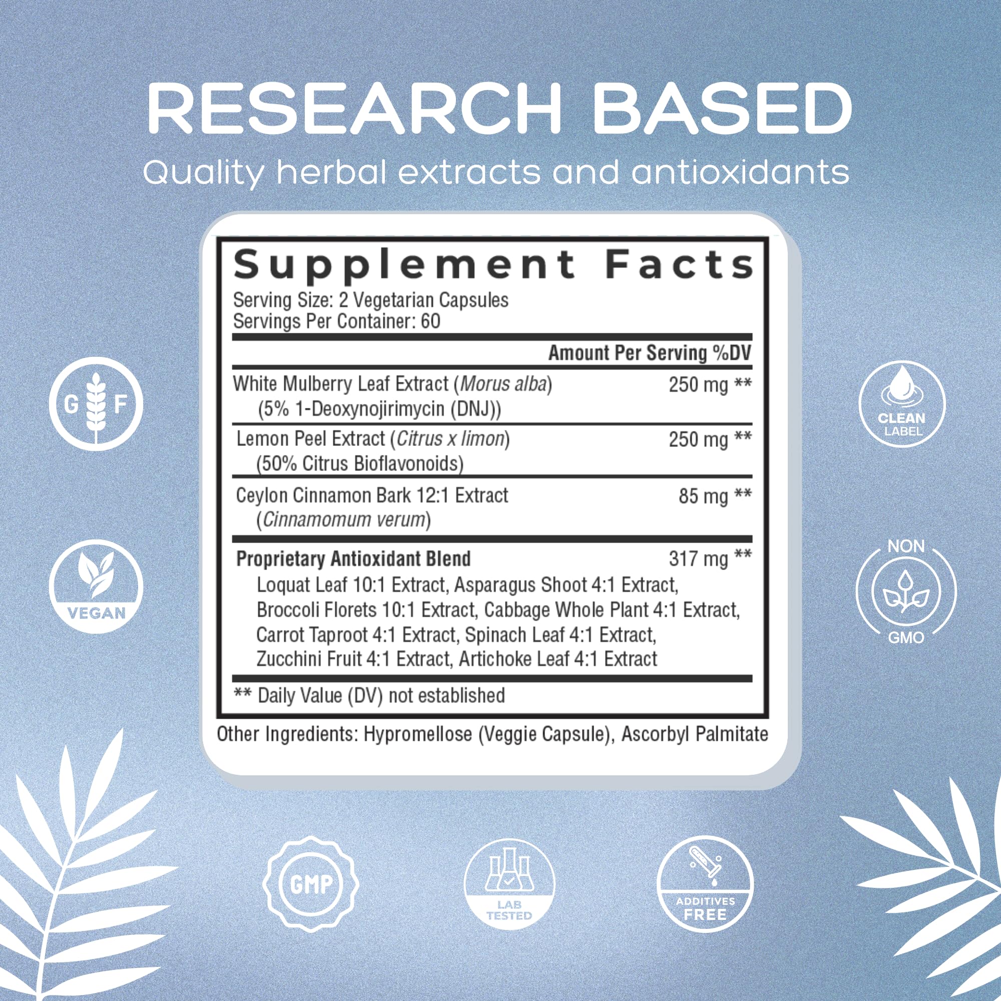 Clean-label vegan and gluten-free certification visible on packaging.