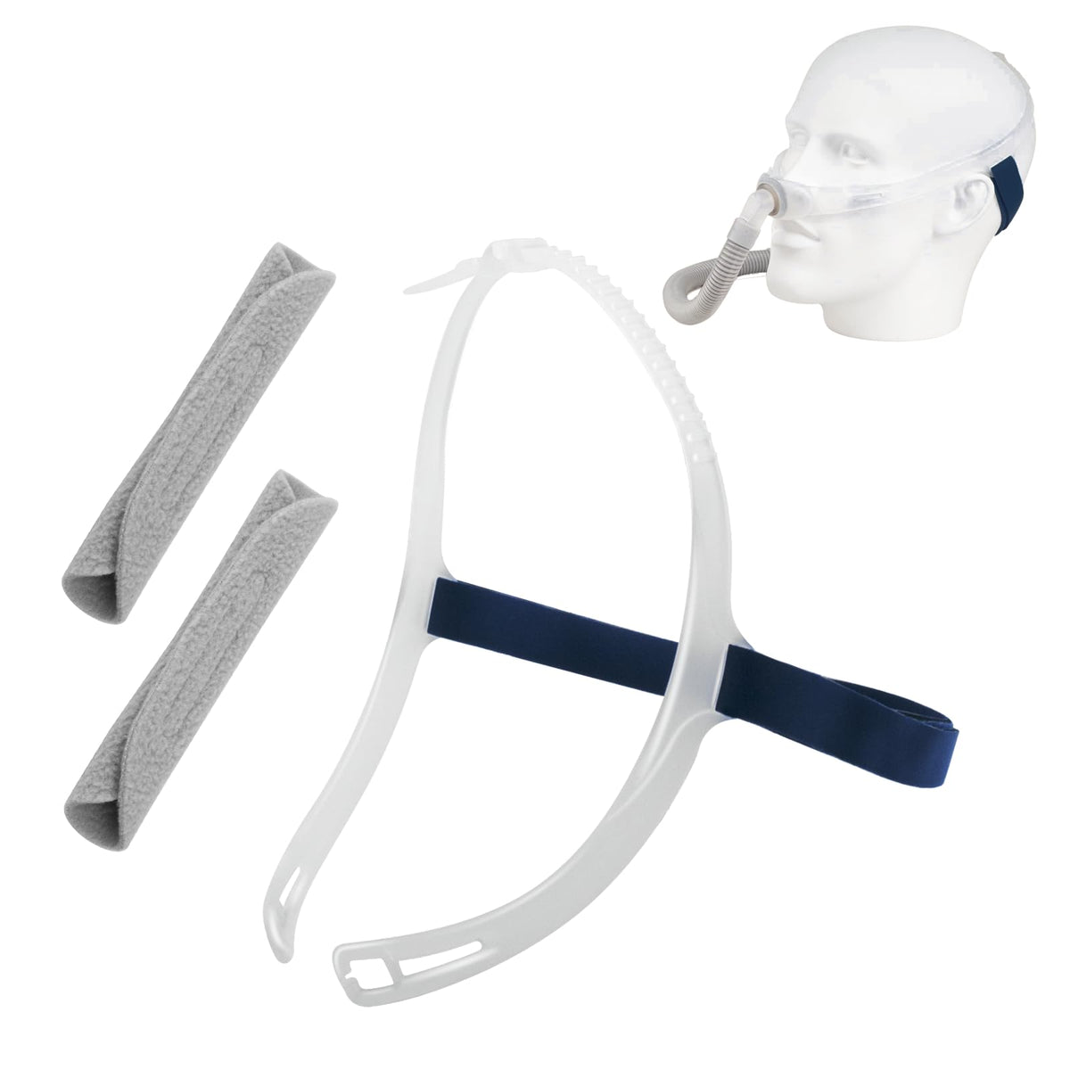 PalpitateC headgear with silicone frame secures overnight fit for Swift FX back headgear