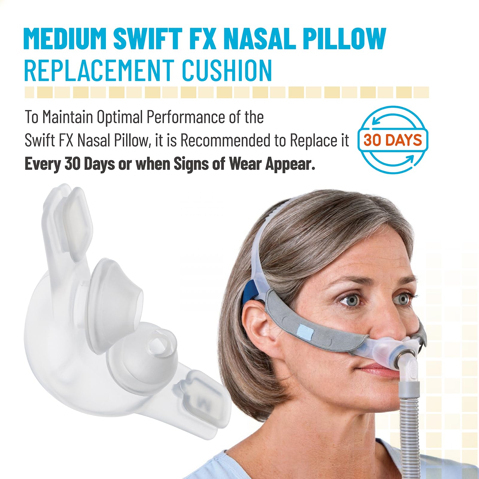 PalpitateC two-pack nasal pillow cushions offer convenient replacement options.