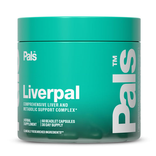 PALS Liverpal bottle with artichoke and silymarin promotes digestion and liver vitality.