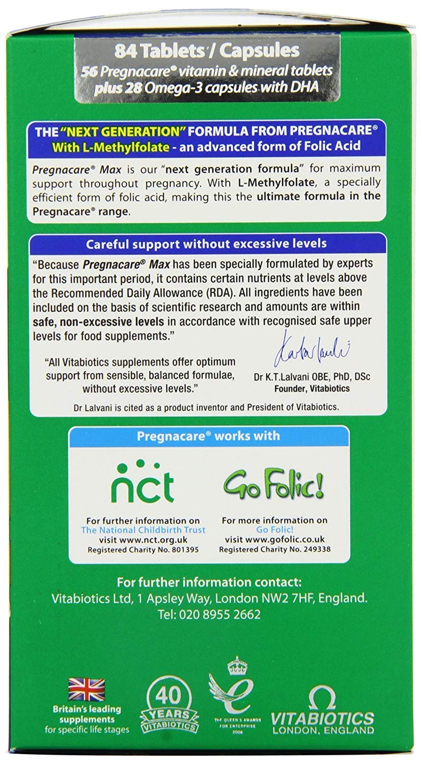 PANA Pregnacare Max Omega-3 DHA capsule (300mg) supports fetal brain and eye development