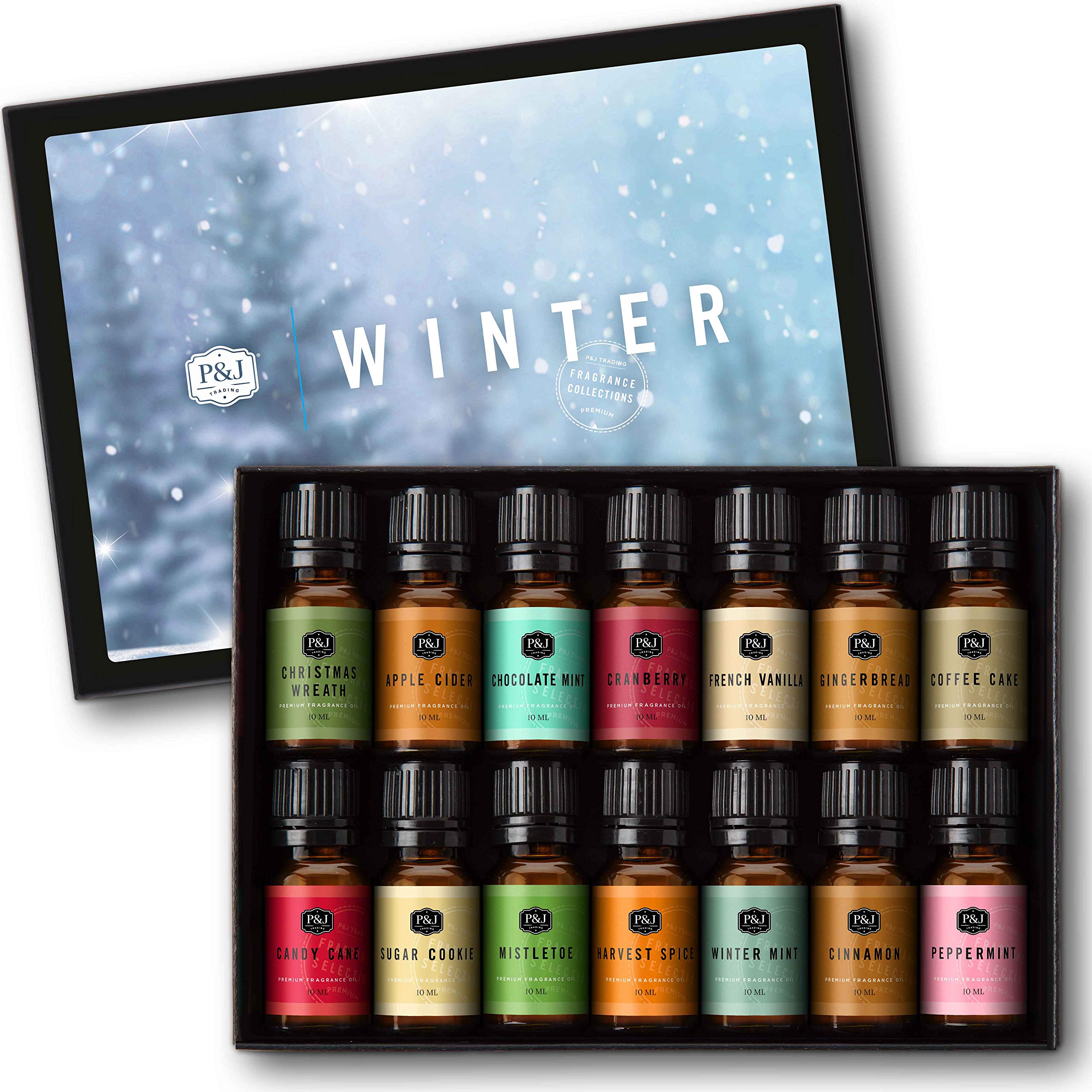 P&J Trading Winter Set gift box with 14 premium fragrance oils for crafts
