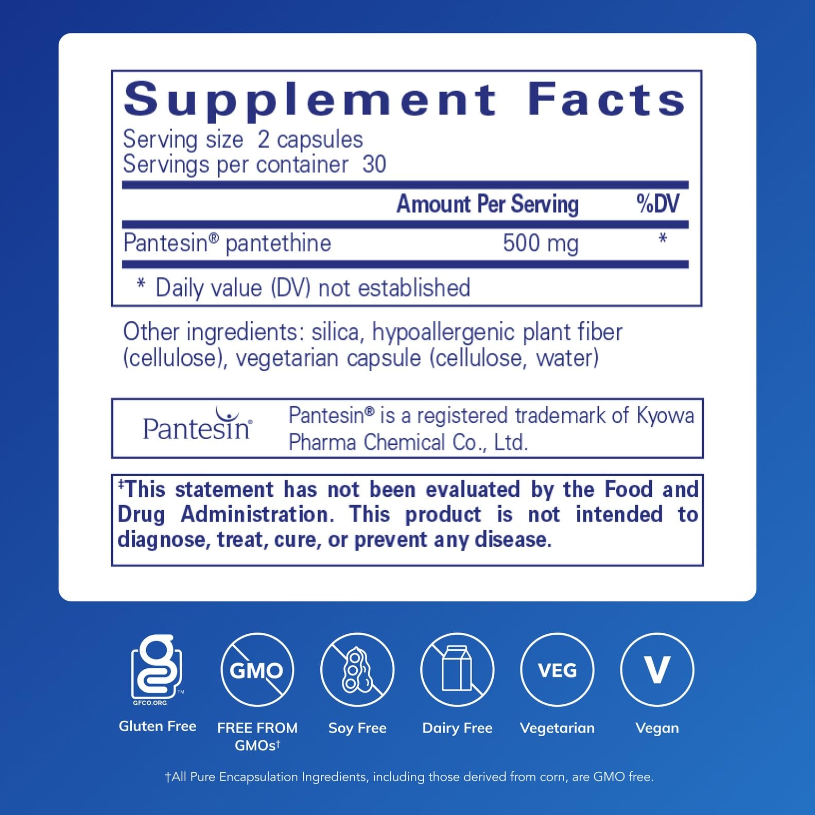 Pantethine capsules close-up highlights compact, easy-to-take pills for a daily routine.
