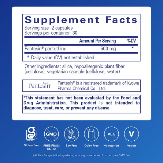 Pantethine capsules close-up highlights compact, easy-to-take pills for a daily routine.