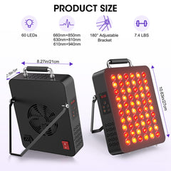 PAPIBLU 60-LEDs array close-up for skin and recovery sessions.