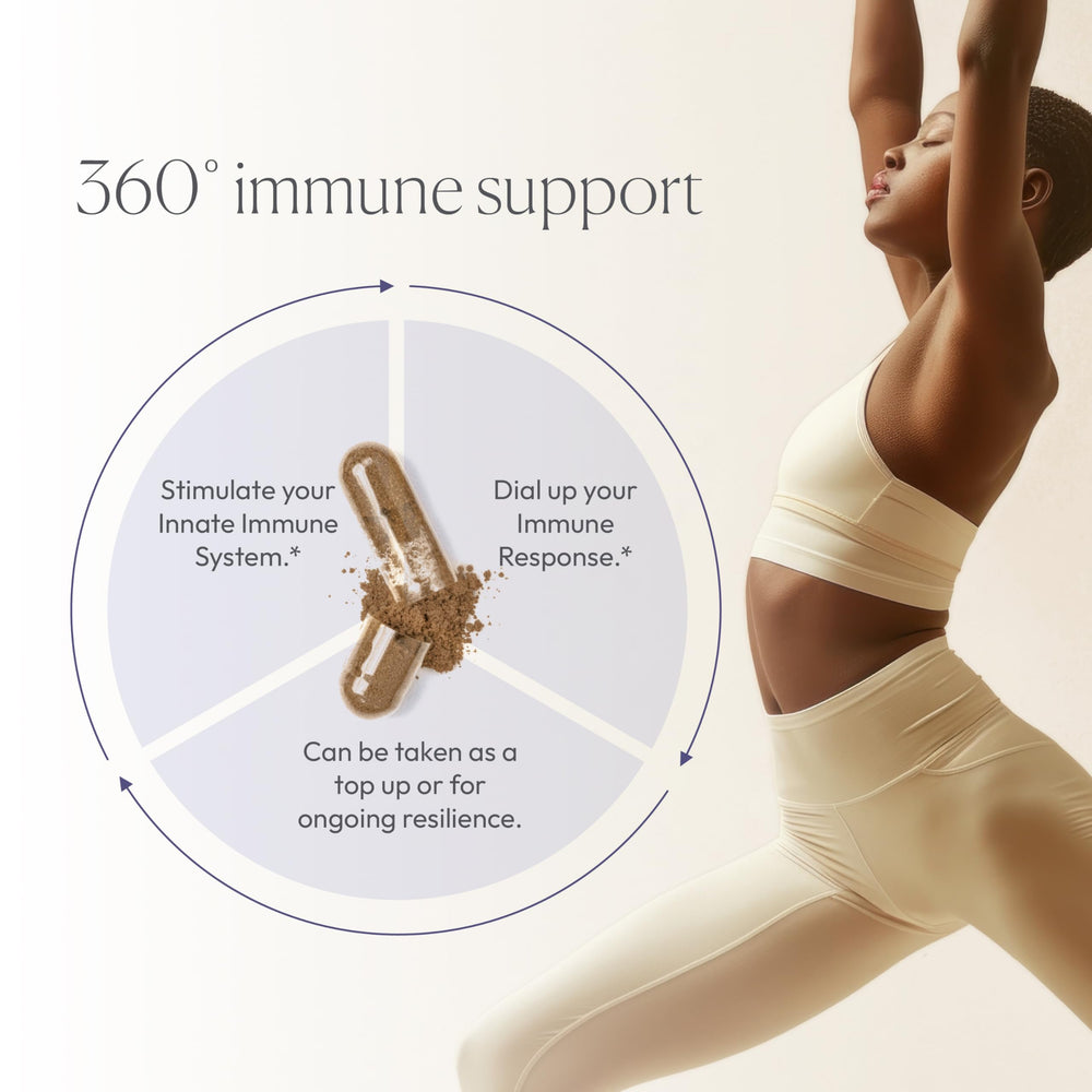 Papillex AHCC capsules close-up, featuring veggie capsules and cruelty-free formula.