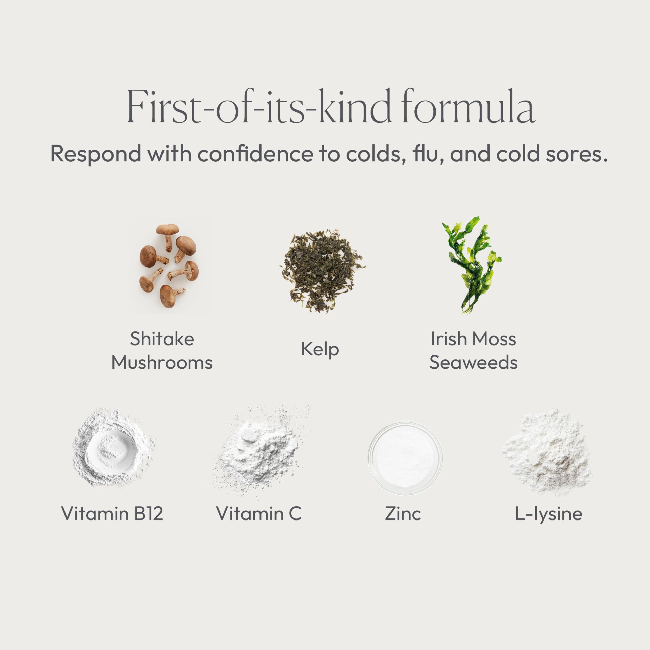 Papillex Simplix ingredients panel shows mushroom and seaweed polysaccharides