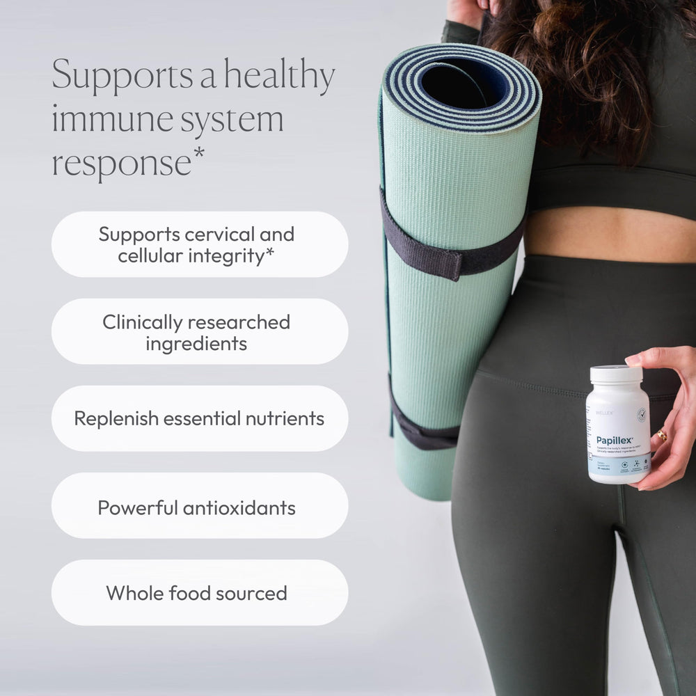 Papillex vitamins C, E, B12 capsule details immune-friendly micronutrients.