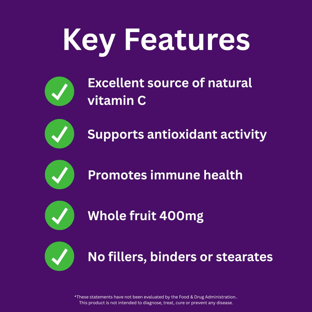 Paradise Herbs Camu Camu Extract label close-up with 400 mg strength.
