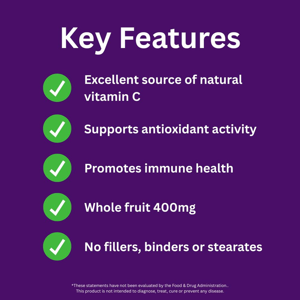 Paradise Herbs Camu Camu Extract label close-up with 400 mg strength.