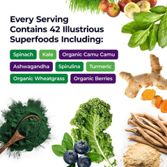 Paradise Herbs ORAC Energy Greens pour into a glass for a berry flavor boost