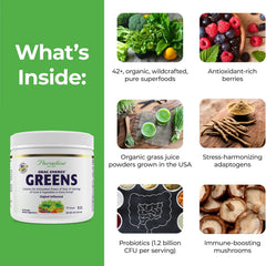 Paradise Herbs ORAC Energy Greens blend includes spirulina and chlorella for lush nutrition