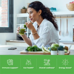 Paradise ORAC Energy Greens smoothie bowl demonstrates versatile use in meals.