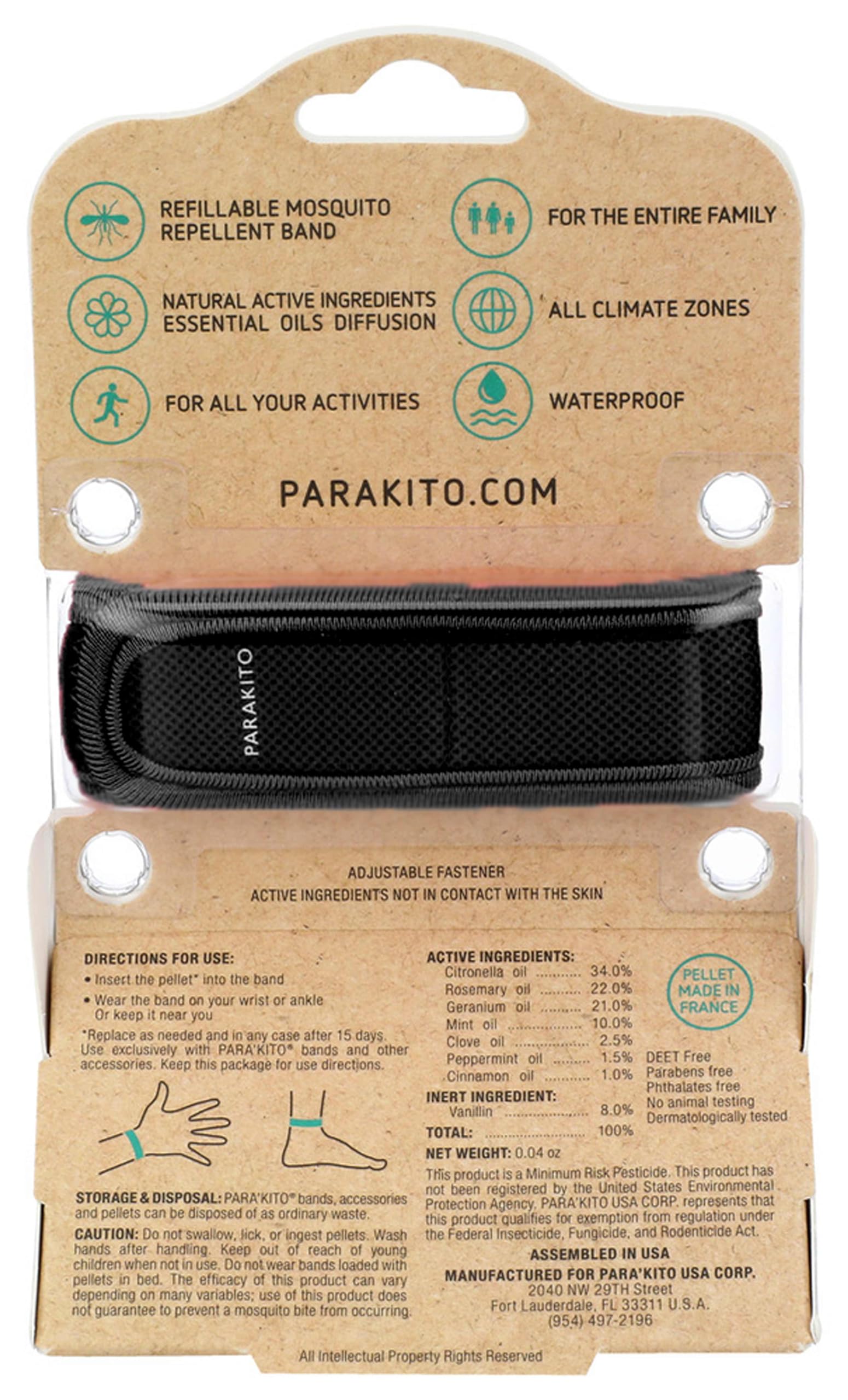 PARA'KITO camping setup with spray and wristband for easy protection.