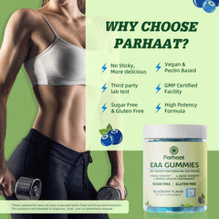 Parhaat EAA Gummies gluten free and dairy free formulation