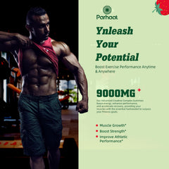 Parhaat EAA Gummies label highlights essential amino acids and BCAAs.