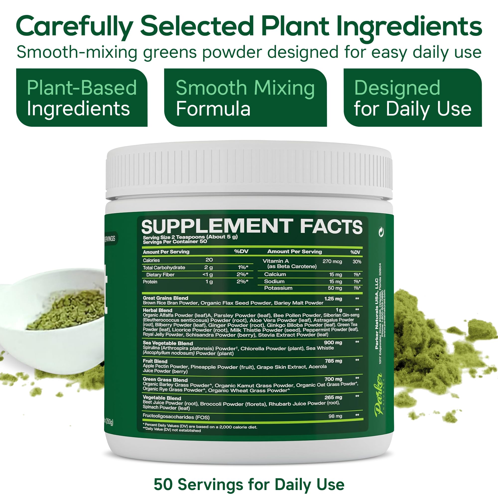 Parker Naturals Boost UltraGreens ready-to-mix concept shows easy preparation
