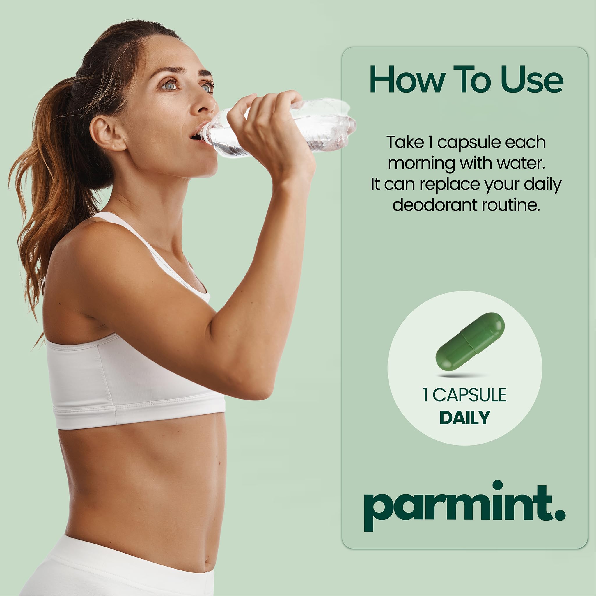 Parmint feet odor care illustrating full-body odor coverage.
