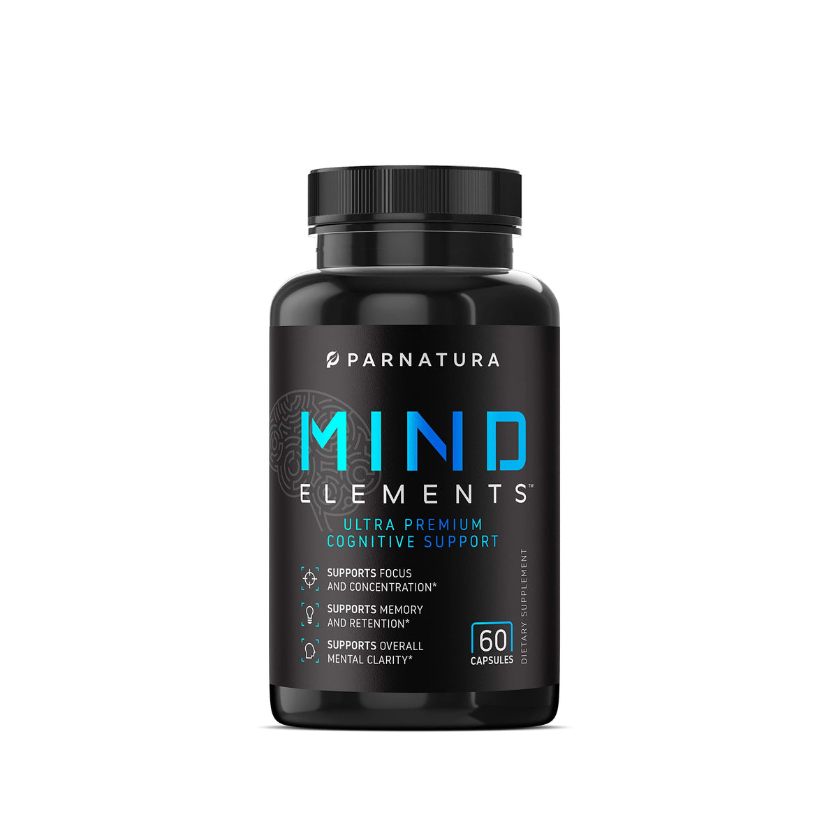 Parnatura Mind Elements bottle pour highlights focus-boosting formula