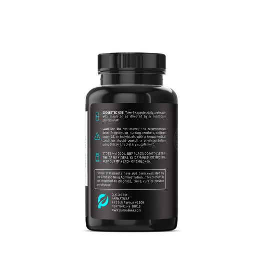 Parnatura Mind Elements capsules close-up emphasize potent brain support