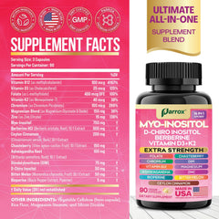 Parrox D-Chiro Inositol capsules close-up for daily balance support.